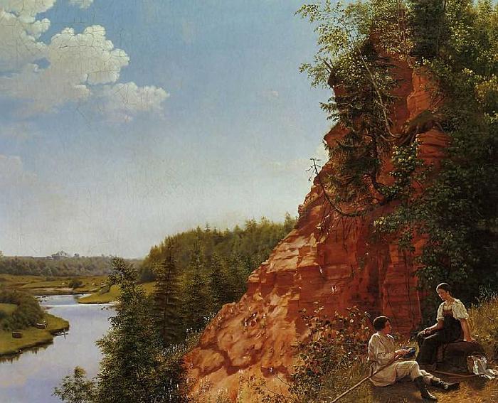 Alexey Tyranov View of the River Tosno oil painting image
